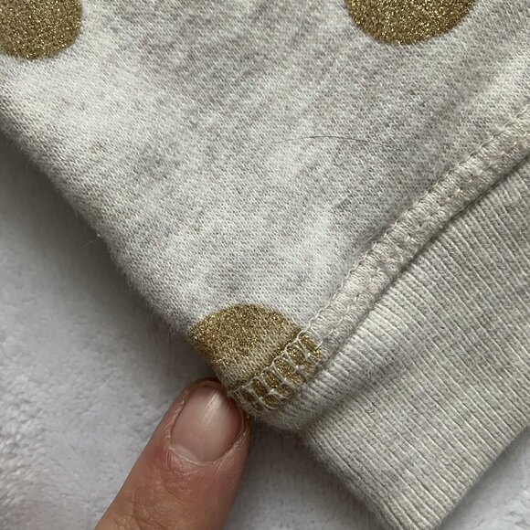 Baby Gap 3T Cream Gold Polka Dot Hoodie Sweater GUC Toddler Girl - Picture 13 of 16